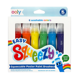 Easy Squeezy Poster Paint Brushes - Set 6 kleuren
