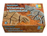 Dig and Discover Triceratops & Spinosaurus - Yellow Door