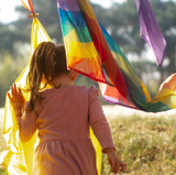 Speeldoek Medium 65 cm - Regenboog waves