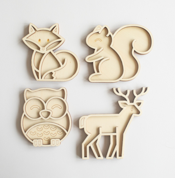 Speeltray miniset Bosdieren