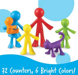 Familie sorteer counters 72 stuks