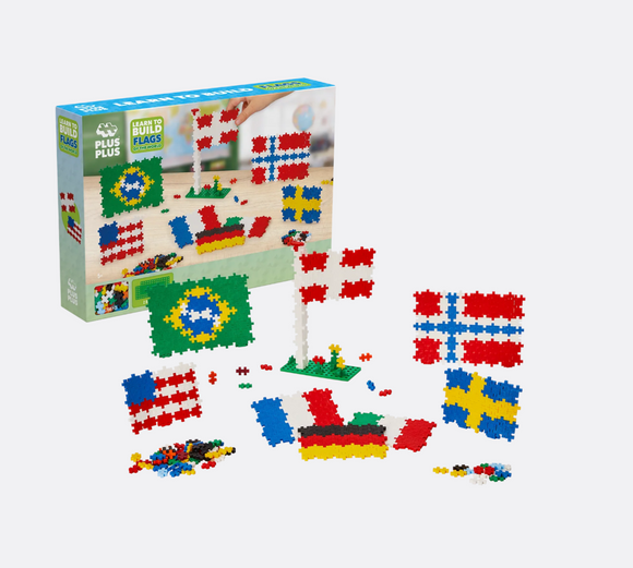 Learn to build Flags of the world 700 stuks - Plus Plus