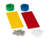 Bouwplaten Geel & rood en wielen - Plus Plus