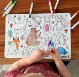Placemat tekenen onderweg - Kneta