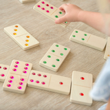 Houten edelsteen domino