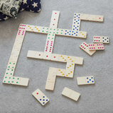 Houten edelsteen domino