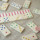 Houten edelsteen domino
