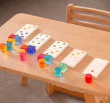 Houten edelsteen domino