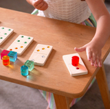 Houten edelsteen domino