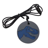 Bijtketting -  Dino grijs