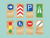 Traffic Signs: Houten verkeersborden - Waytoplay