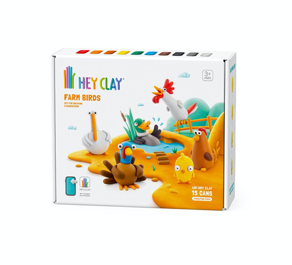 Farm Birds set 15 kleuren - Hey Clay