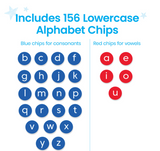 Lowercase alphabet chips 156 stuks