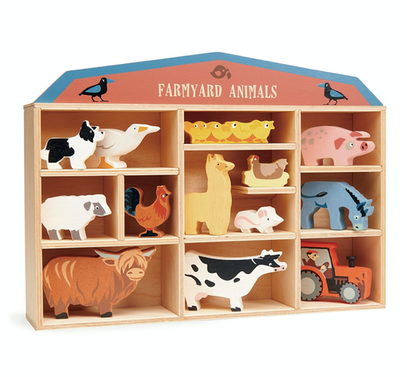 Set houten boerderij dieren - Tender Leaf Toys