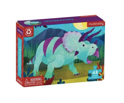 Mini puzzel Triceratops (48st) - Mudpuppy