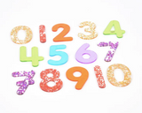 Regenboog glitter cijfers