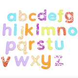 Regenboog glitter letters